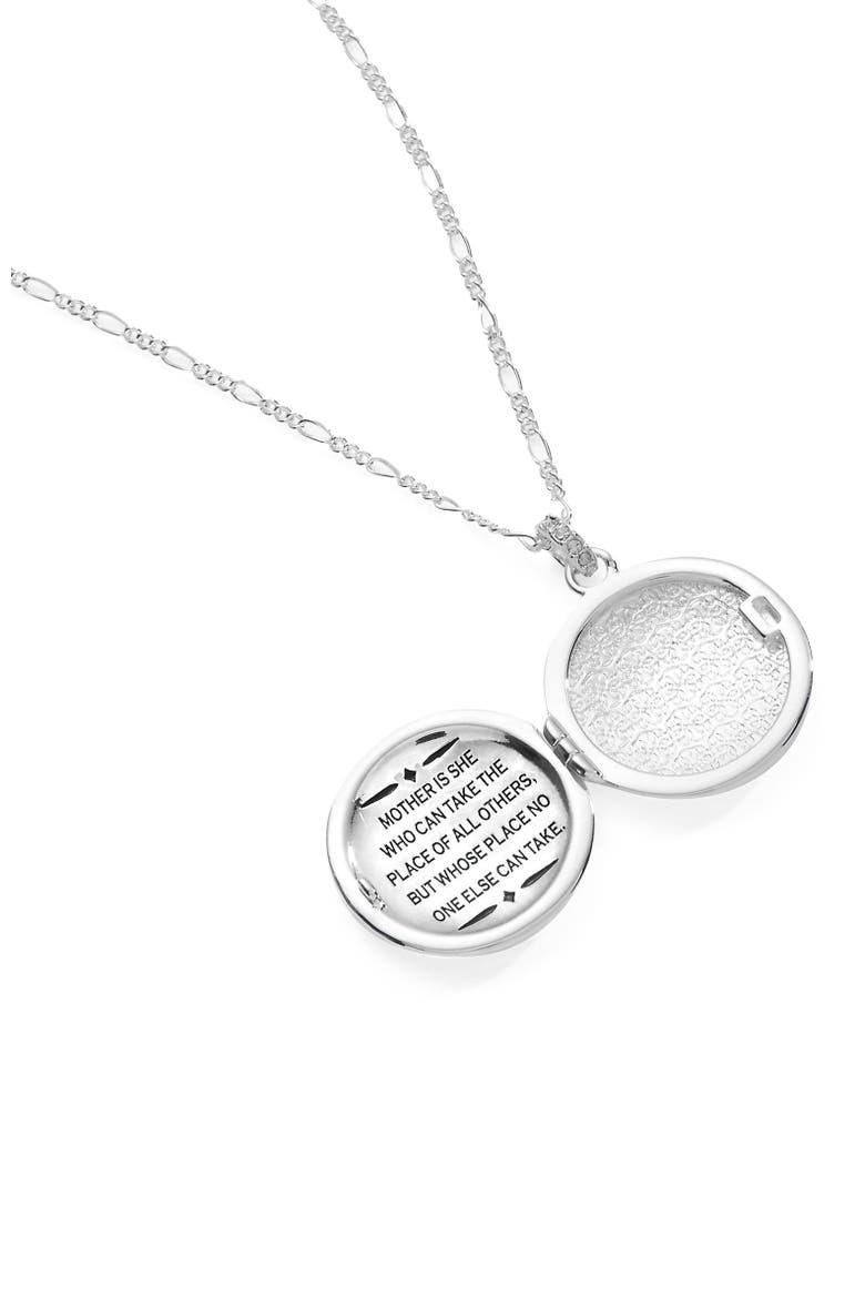 Mother Locket Necklace, Alternate, color, Silver
