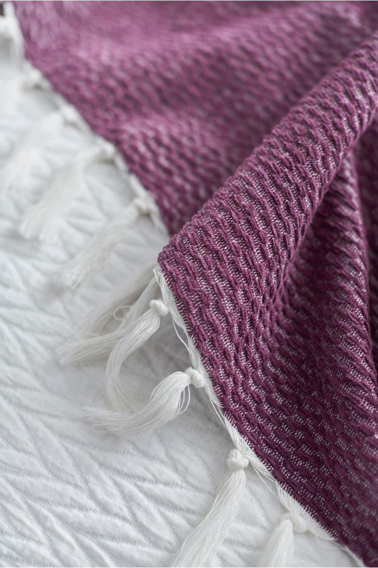 Blythe Boysenberry 50" x 70" Throw Blanket, Alternate, color, Purple