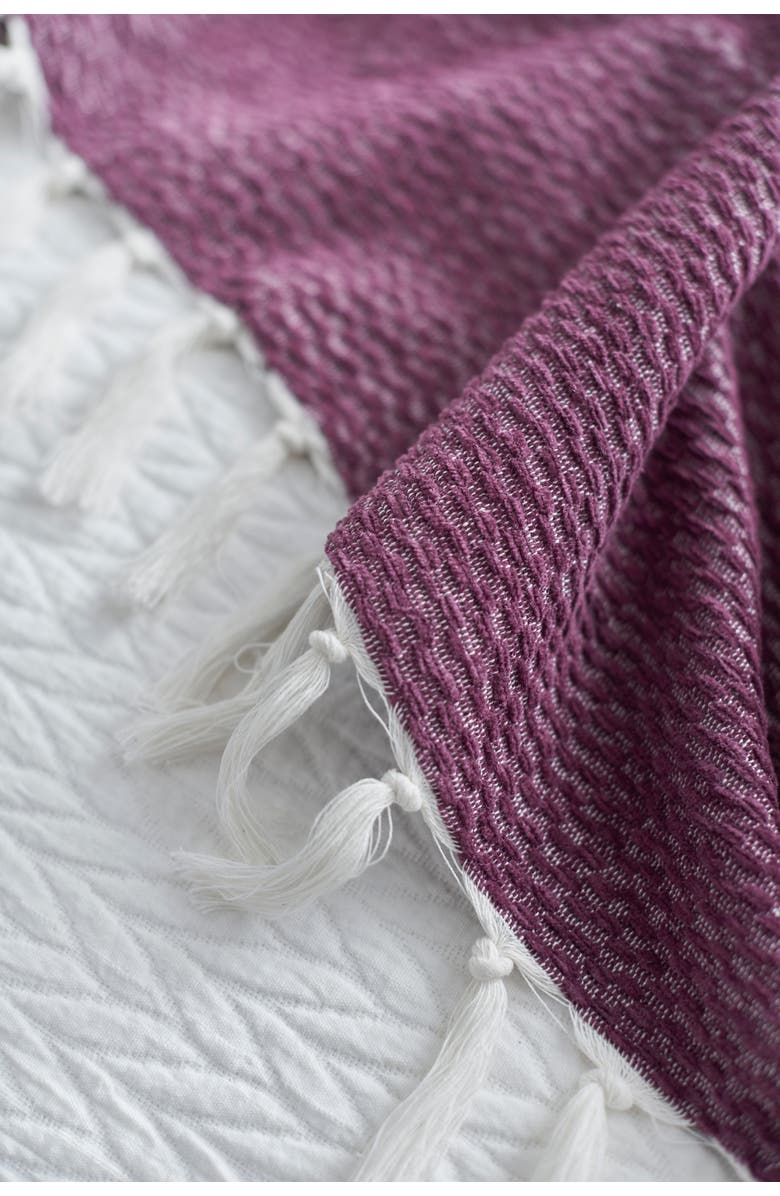 ELISABETH YORK Blythe Boysenberry 50" x 70" Throw Blanket, Alternate, color, Purple