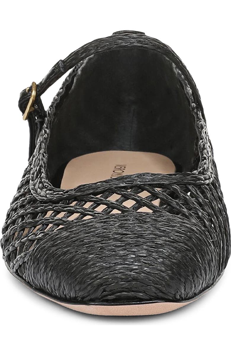 Veronica Beard Ellie Raffia Mary Jane Flat, Alternate, color, Black