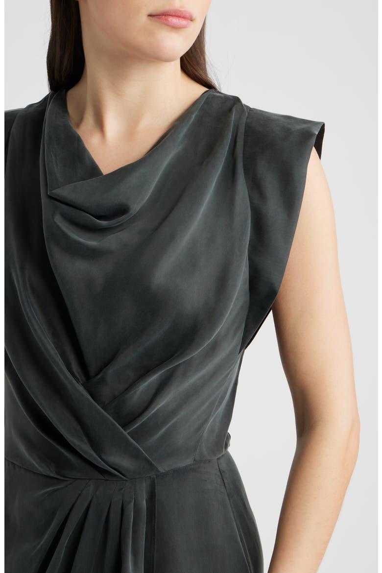 Dratty Draped Midi Dress, Alternate, color, OPEN GREY