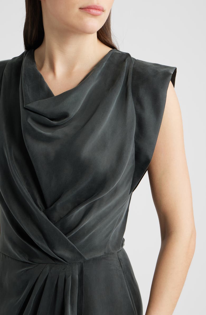 BOSS Orange Dratty Draped Midi Dress, Alternate, color, 