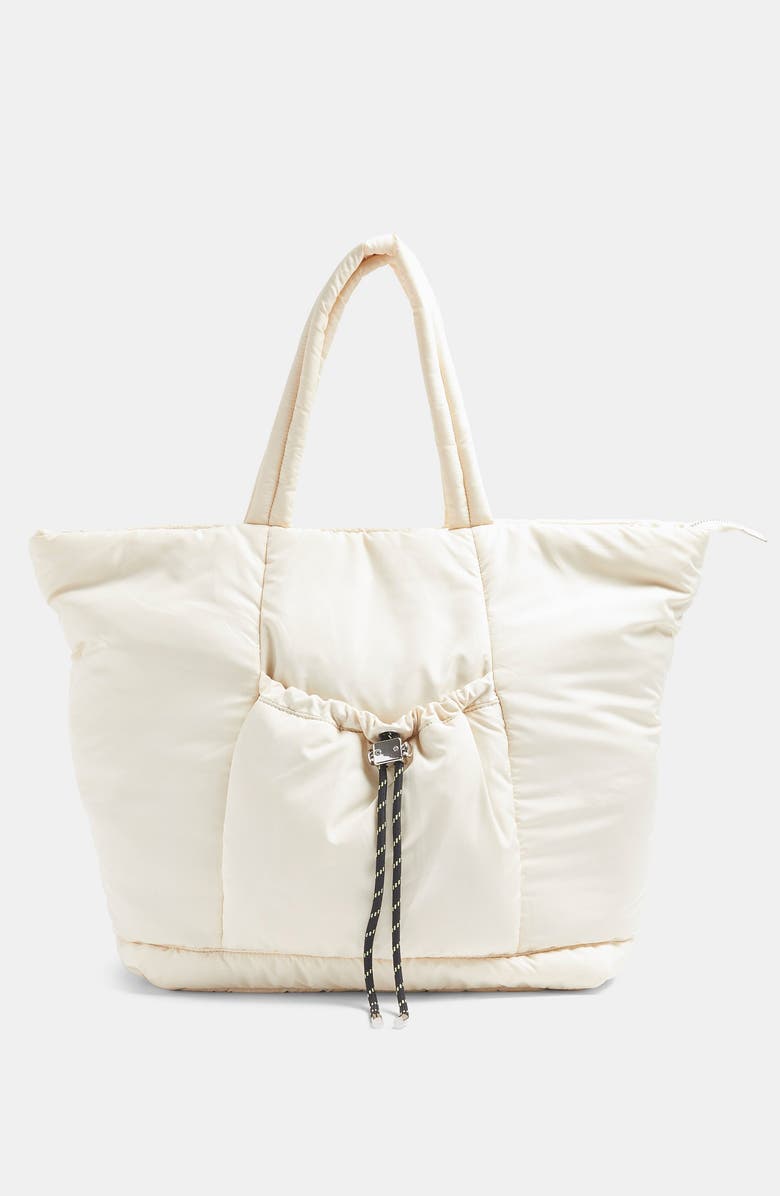 Topshop Toggle Ruched Tote Bag, Main, color,