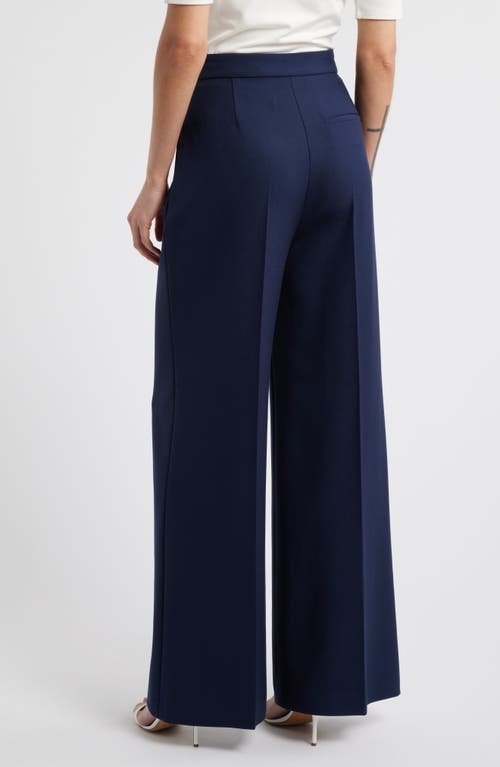 Hugo Boss Boss Tupita Straight Leg Pants In Clean Navy