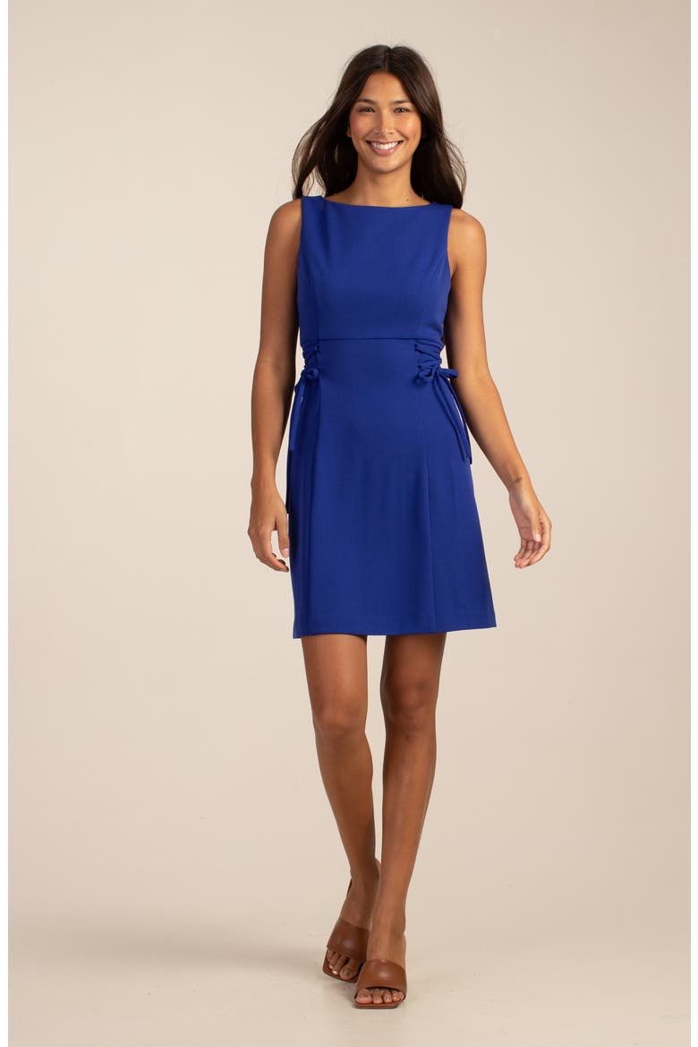 Cressida Sleeveless Side Bow Sheath Dress, Alternate, color, MAJORELLE BLUE
