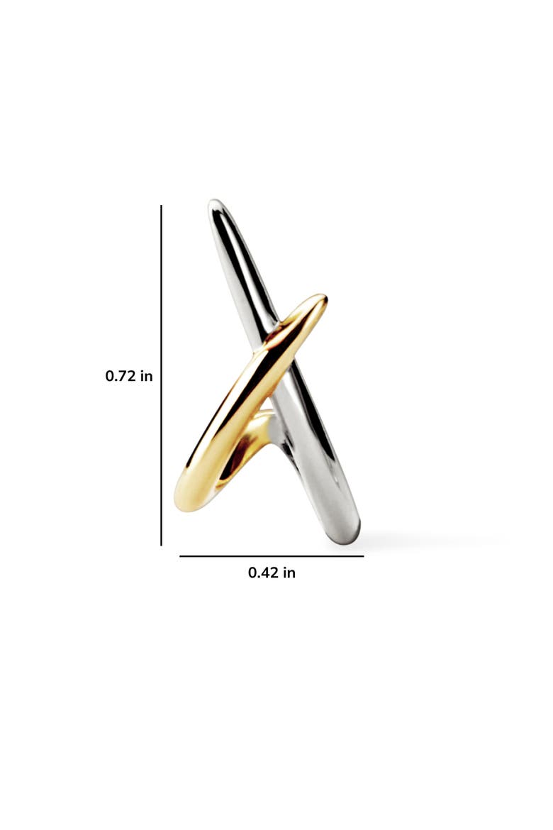 Gold Stud Earrings - Sloane Two Tone, Alternate, color, Two Tone