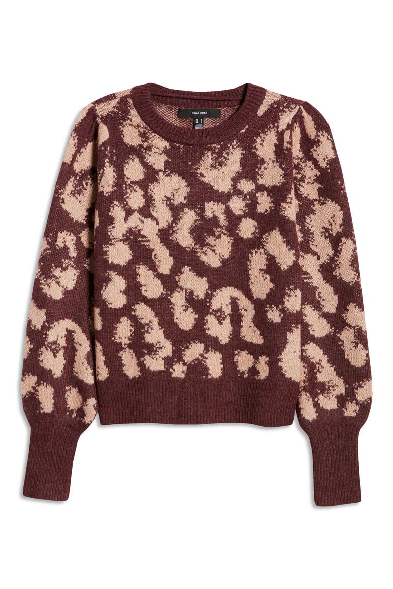 Tari Leopard Spot Jacquard Sweater, Alternate, color, PORT ROYALE