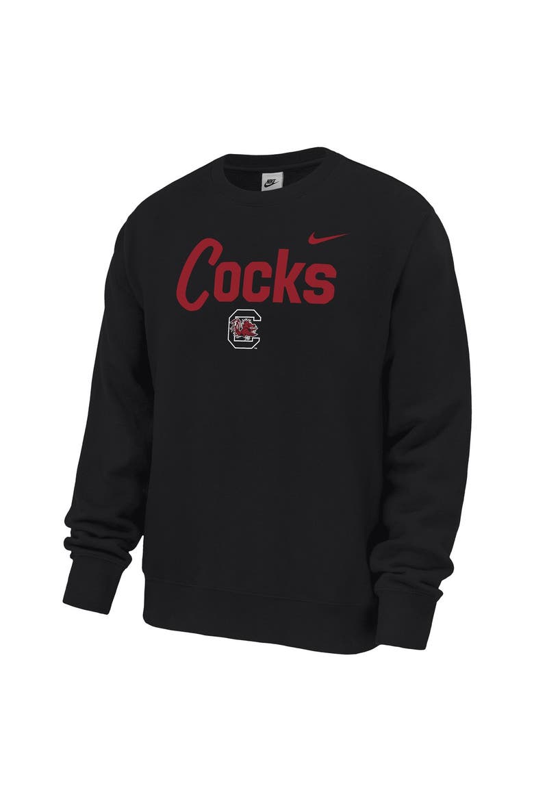 Men's Nike Black South Carolina Gamecocks Go Cocks Club Fleece Sweatshirt, Alternate, color, Black