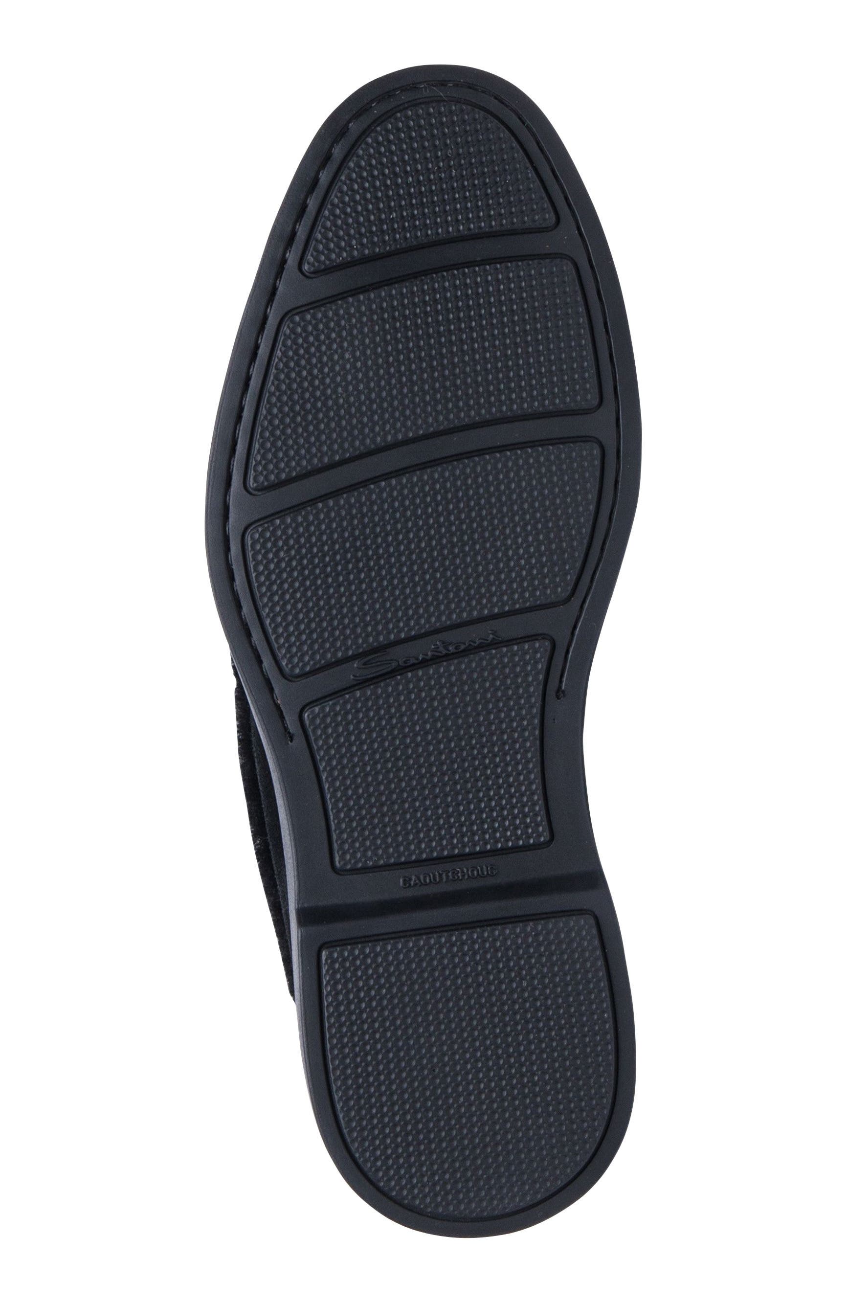 Santoni Women's suede desert boot, Alternate, color, Black