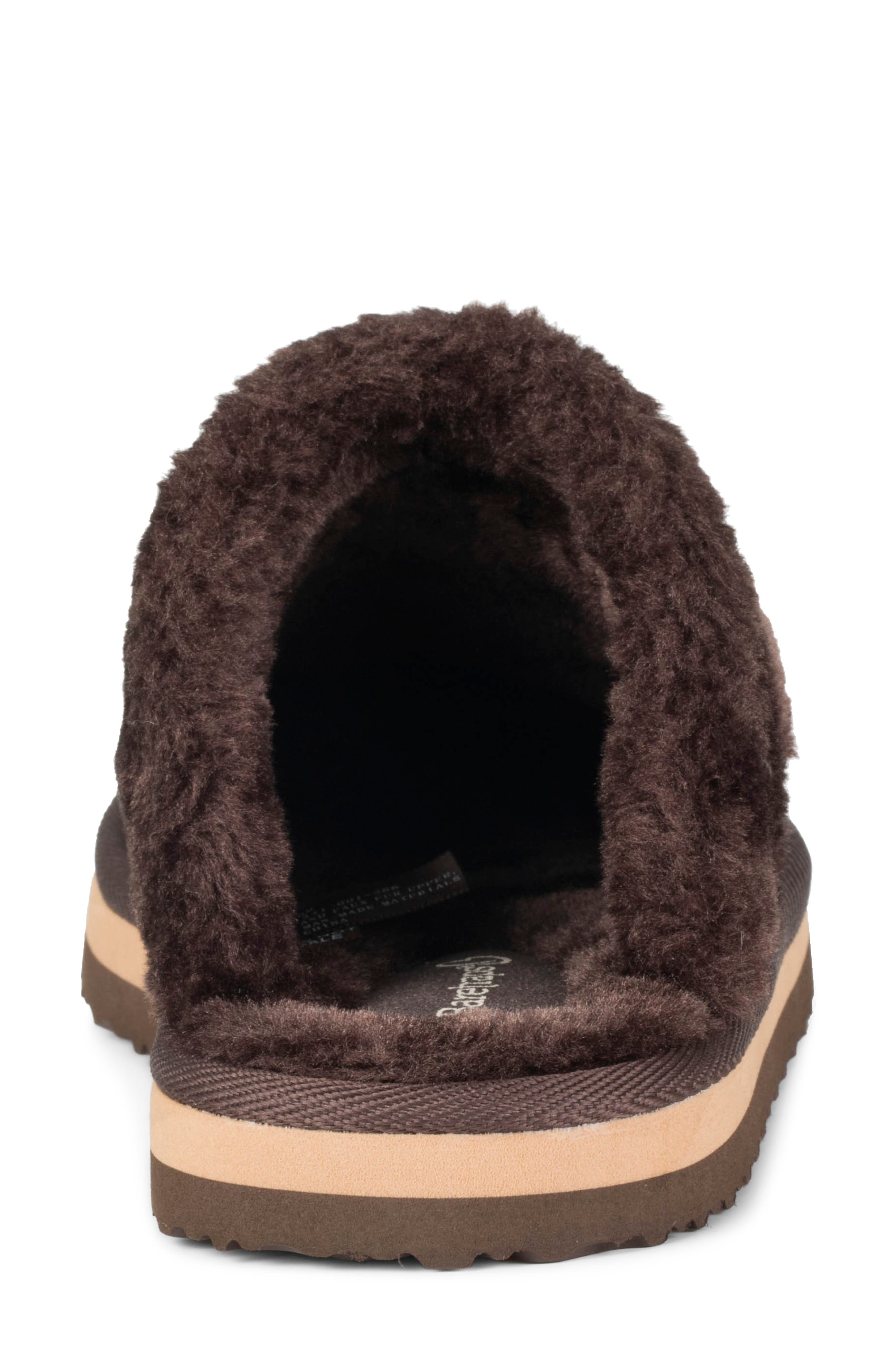 Justina Clog Slipper, Alternate, color, DARK BROWN