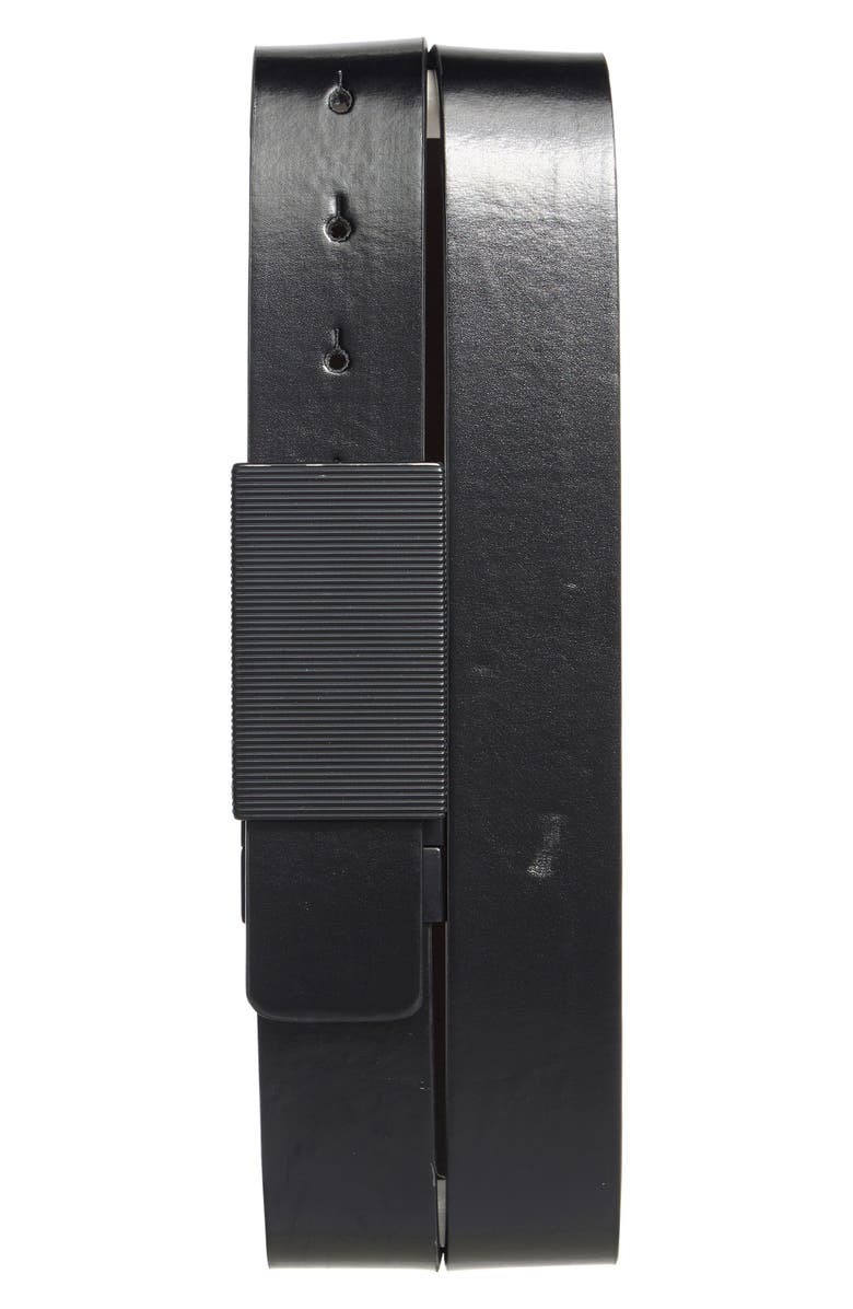 Steve Madden Plaque Buckle Reversible Belt, Main, color, Black/ Brown