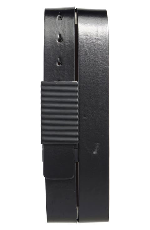Plaque Buckle Reversible Belt
