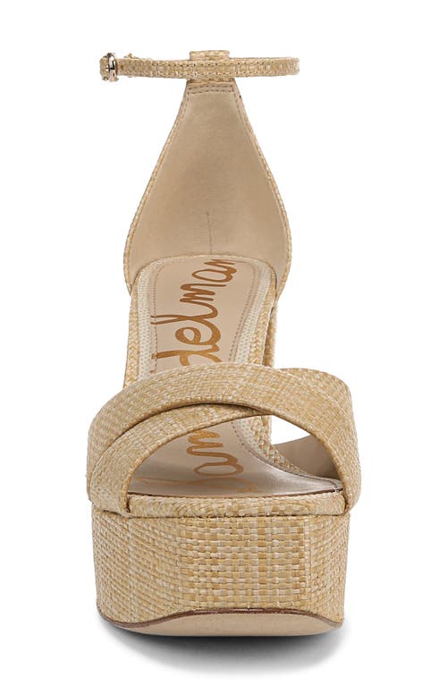 Sam Edelman Jullian Ankle Strap Platform Sandal In Bleached Beechwood