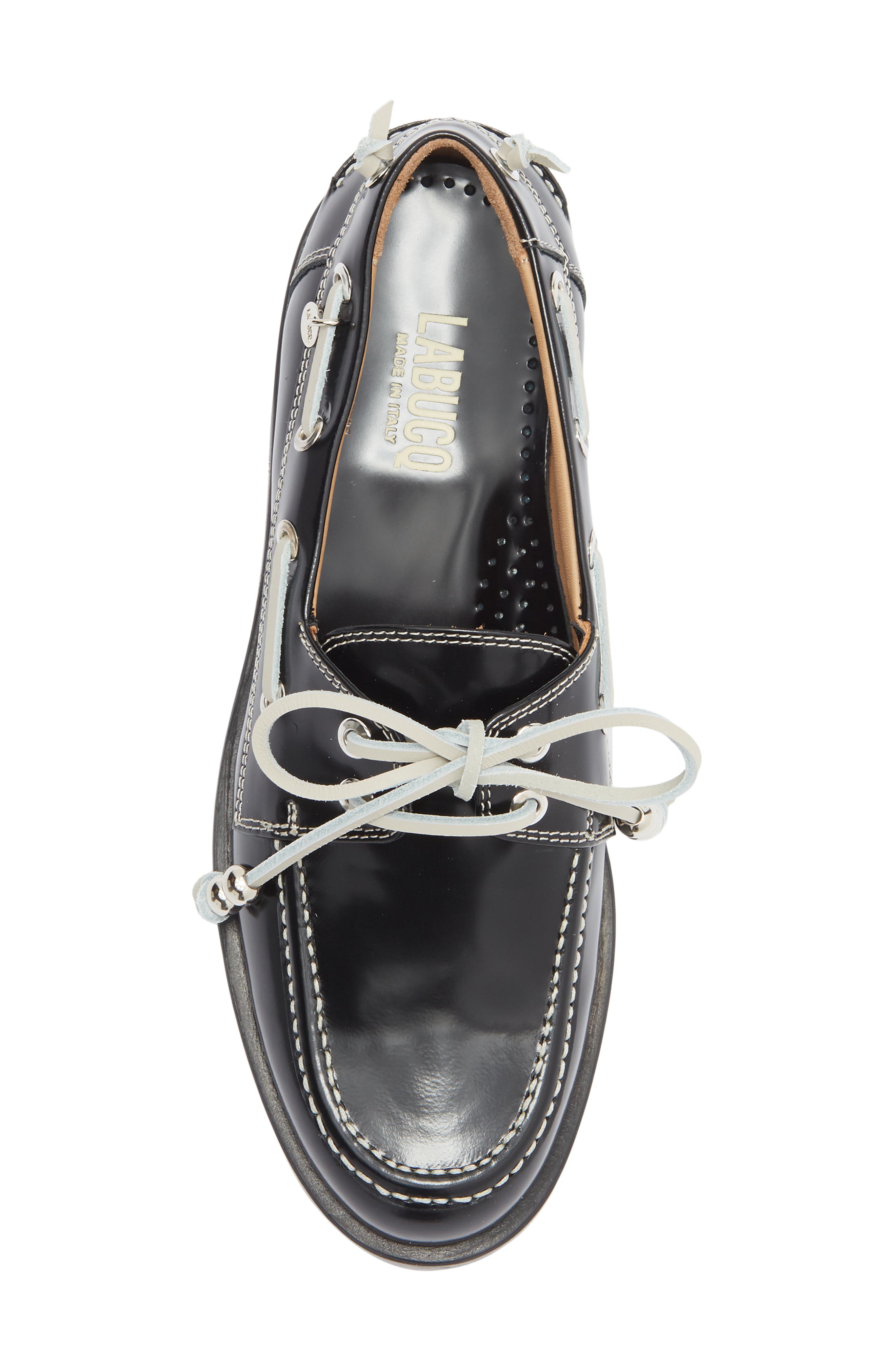 LABUCQ Nelson Boat Shoe, Alternate, color, Black