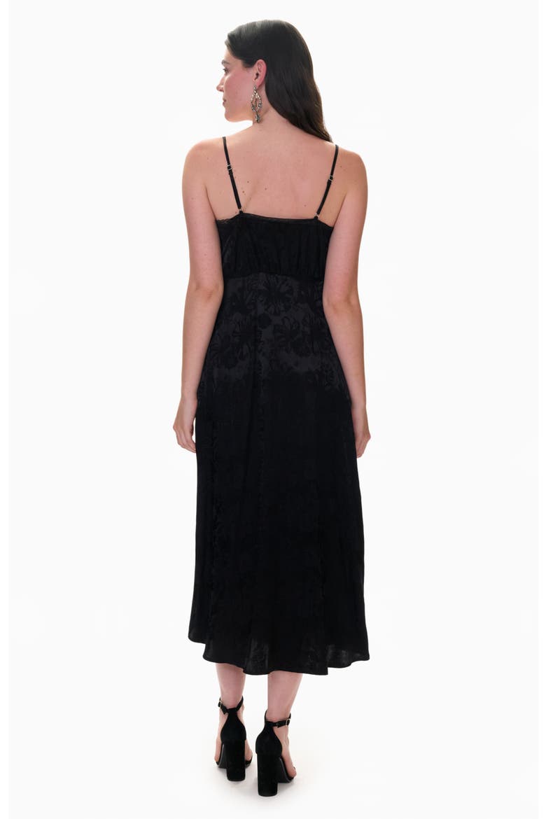 Neveah Jacquard Cami Dress, Alternate, color, Noir
