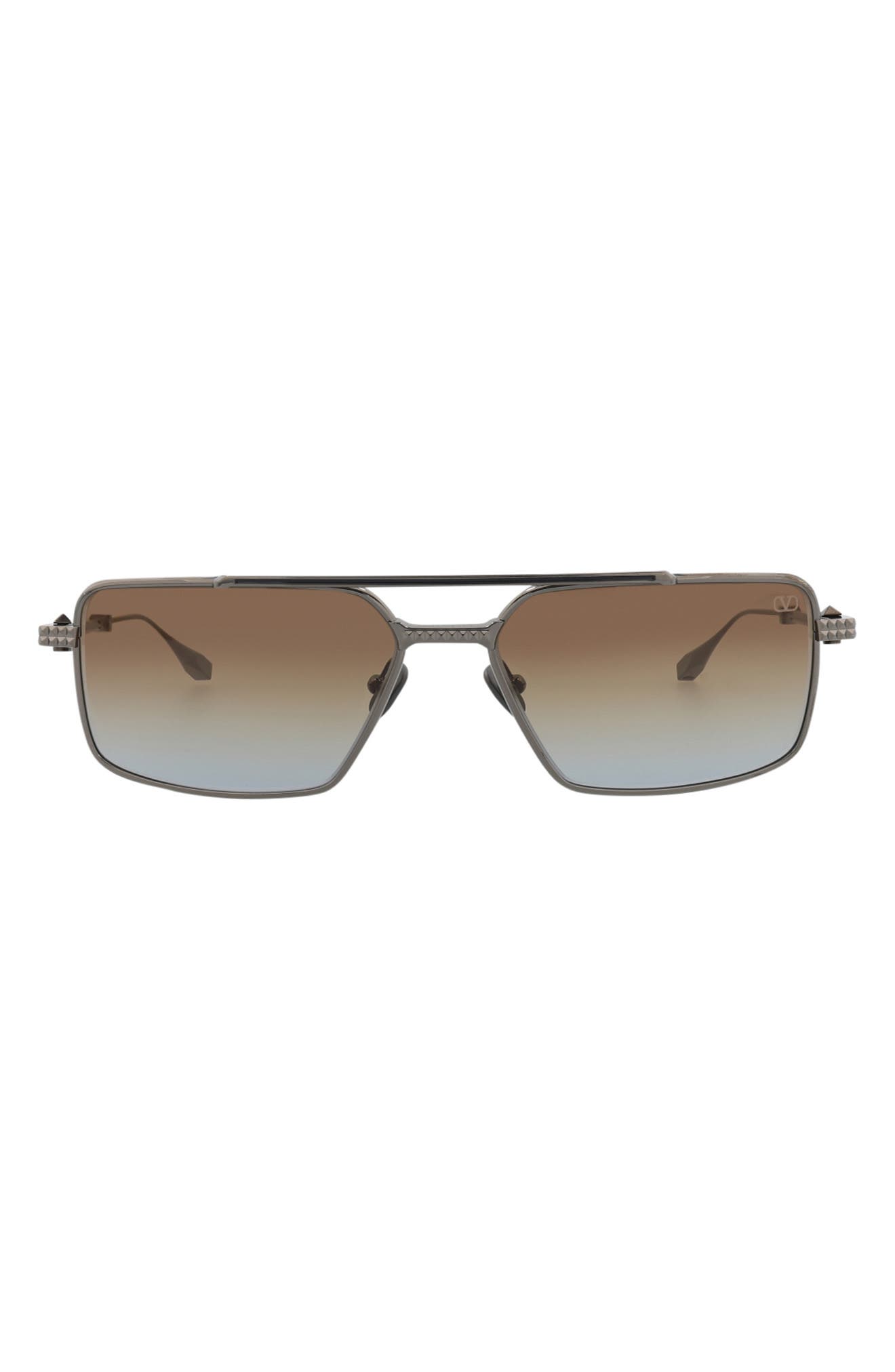 Valentino 58mm Aviator Sunglasses