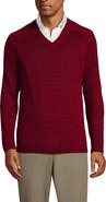 Lands' End School Uniform Young  Cotton Modal V-neck Sweater