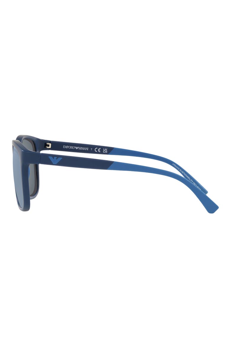 49mm Pillow Sunglasses, Alternate, color, BLUE / DARK BLUE MIRROR BLUE