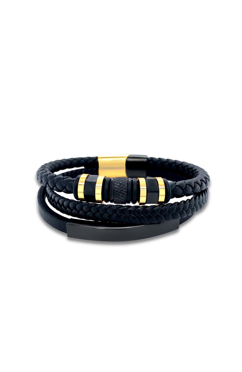 Anna Zuckerman Bolton Stack in Noir/Gold, Main, color, Black