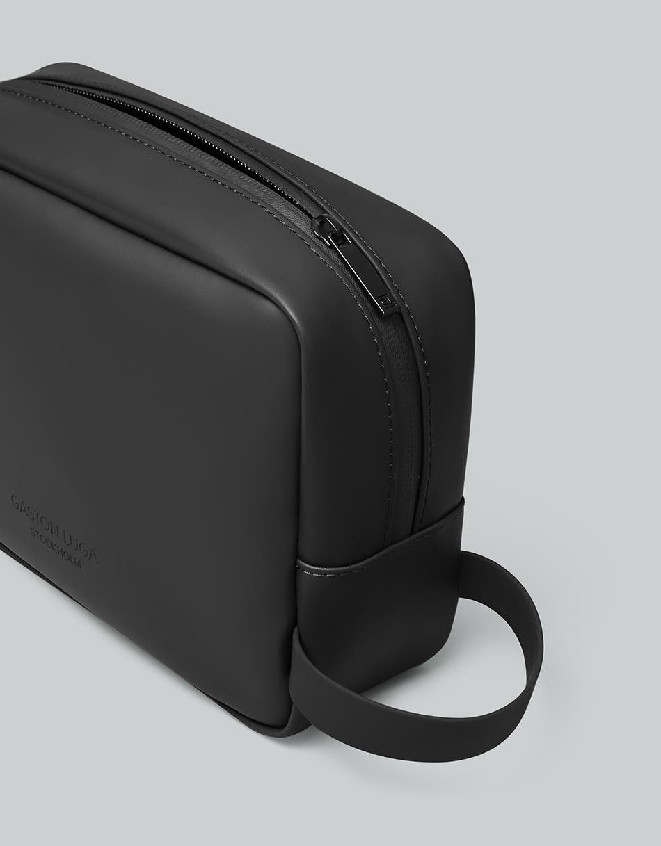 Gaston Luga Spläsh Toiletry Bag - Taupe, Alternate, color, Black