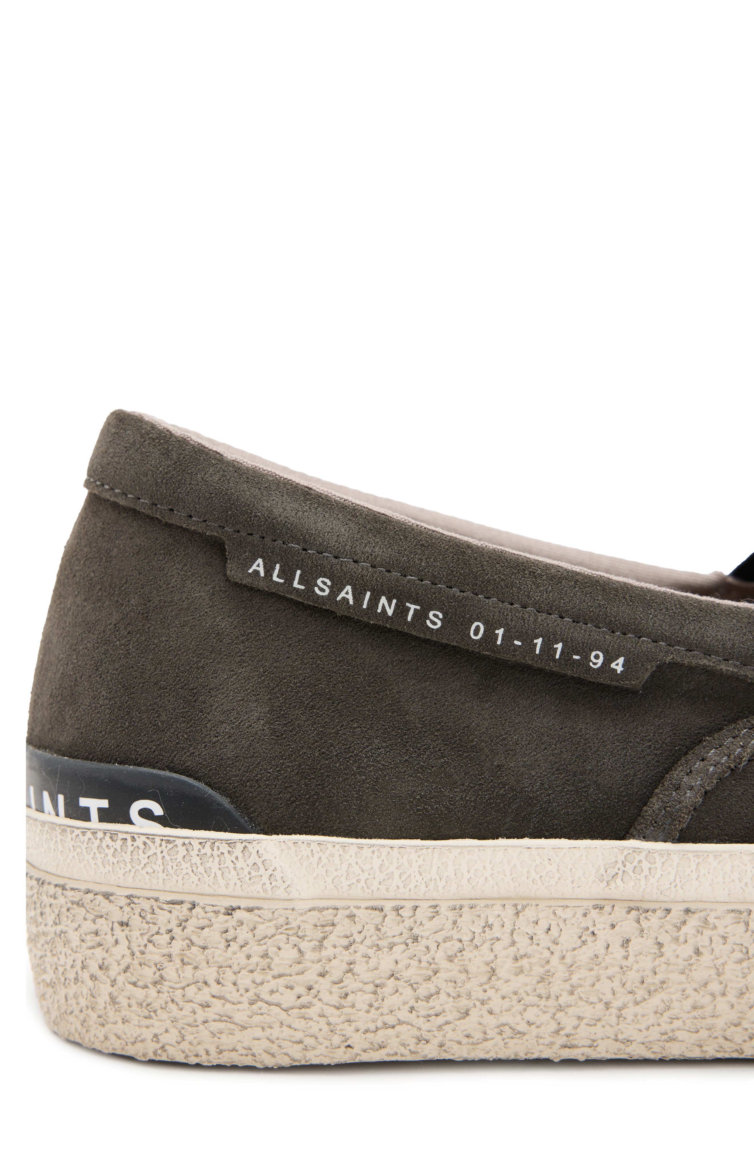 AllSaints Suede Slip-On Sneaker, Alternate, color, 