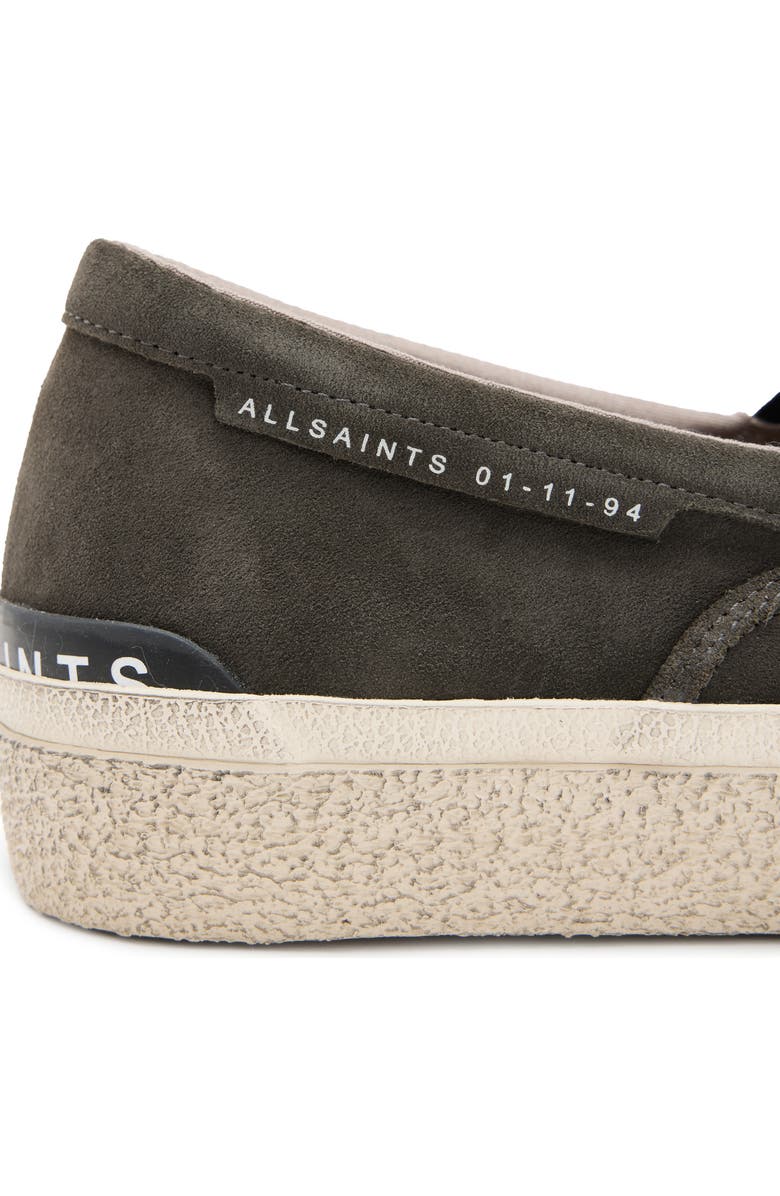 AllSaints Suede Slip-On Sneaker, Alternate, color,