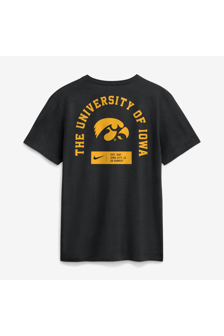 Men's Nike Black Iowa Hawkeyes Primetime Crew T-Shirt, Alternate, color, Black