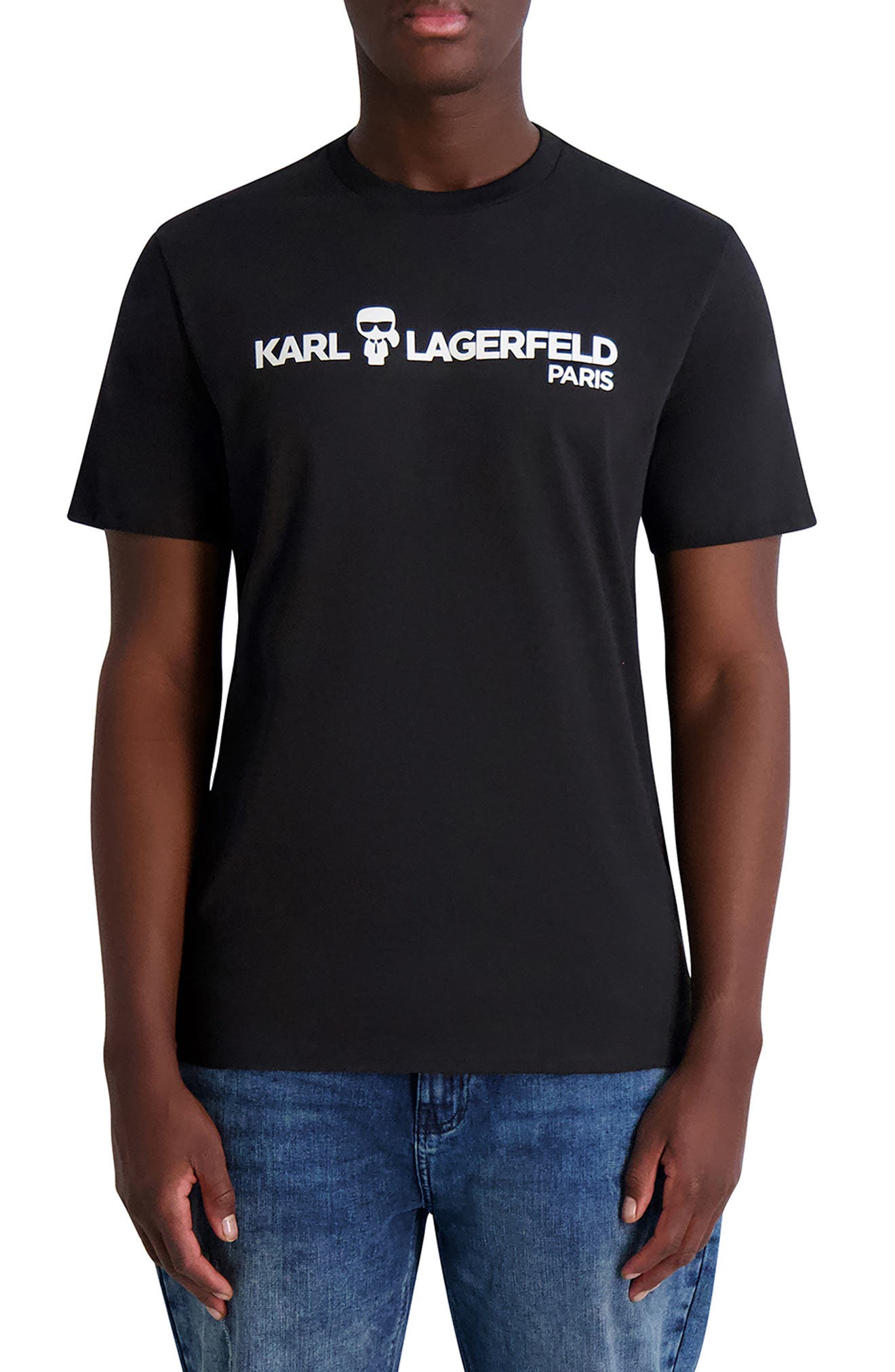 KARL LAGERFELD PARIS Core Logo Graphic T-Shirt