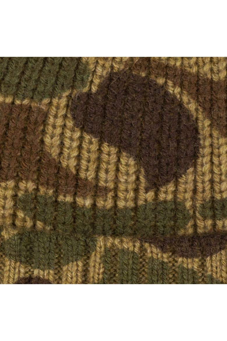 Printed Camo Beanie, Alternate, color, Khaki Camo