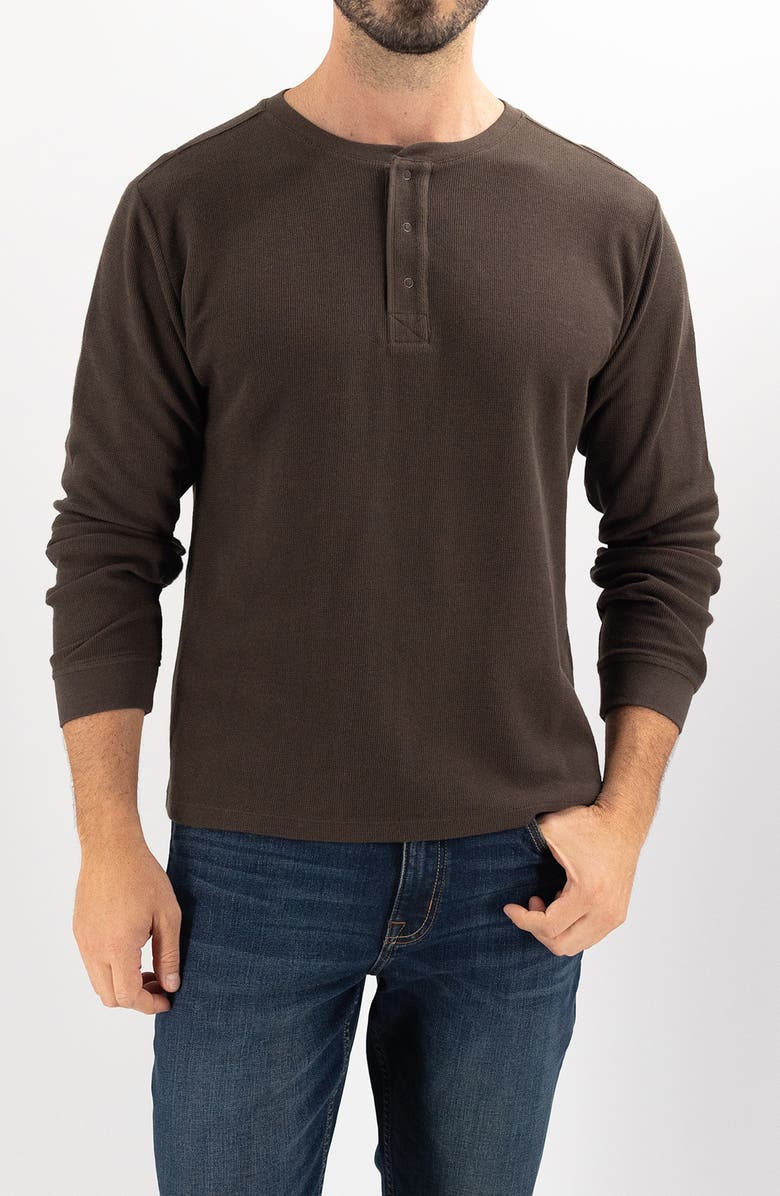 Devil-Dog Dungarees Cotton Waffle Knit Henley, Alternate, color, 