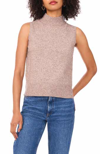 1.STATE Mock Neck Sleeveless Sweater