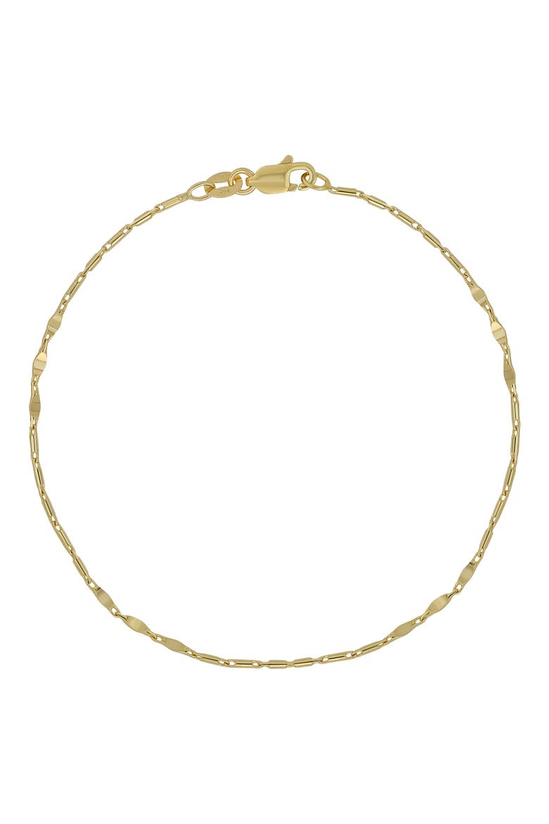 14K Gold Flat Link Chain Bracelet (Nordstrom Exclusive), Main, color, 14K YELLOW GOLD