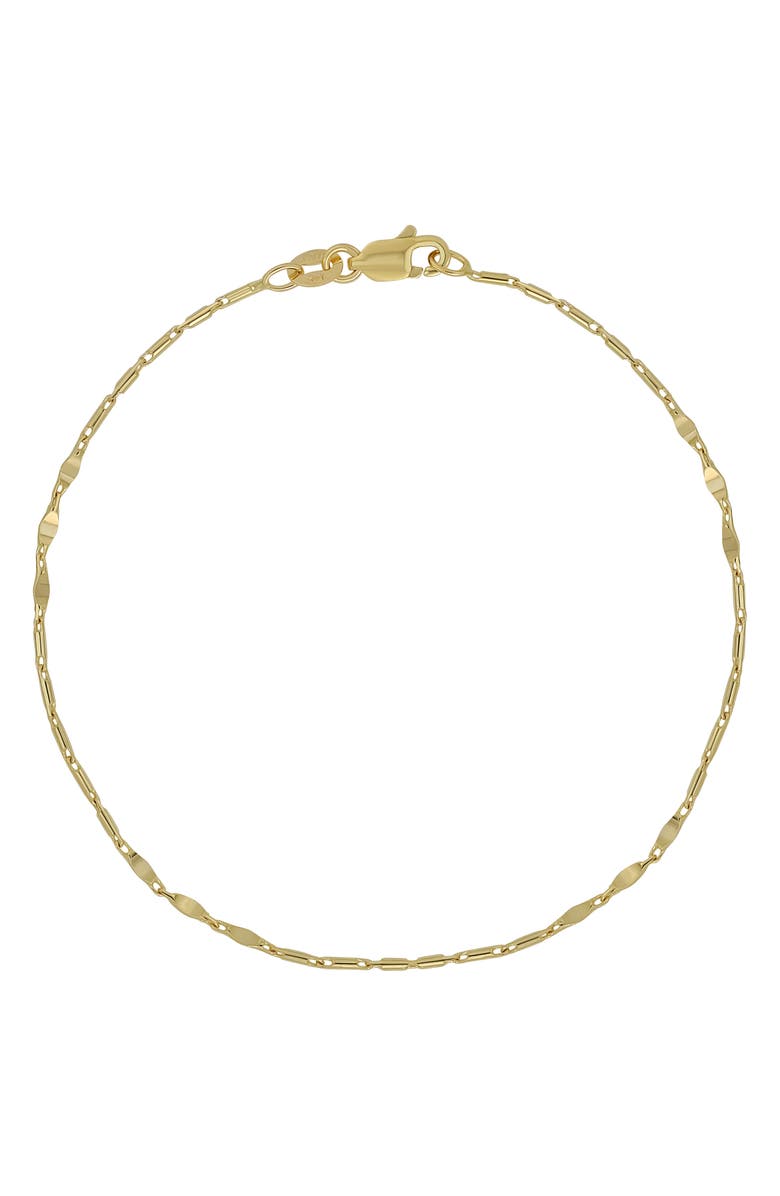 Bony Levy 14K Gold Flat Link Chain Bracelet, Main, color, 14K Yellow Gold