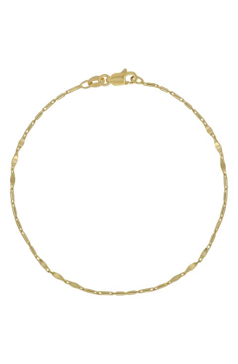 14K Gold Flat Link Chain Bracelet (Nordstrom Exclusive)