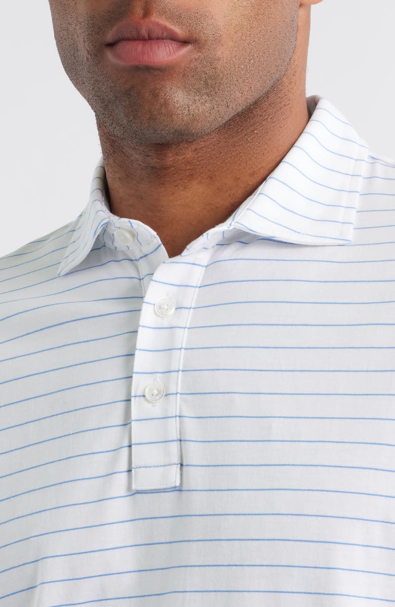 Peter Millar Crown Comfort Rover Stripe Pima Cotton Polo, Alternate, color, Evening Tide
