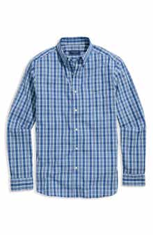 vineyard vines Wavecrest Plaid Stretch Cotton Poplin Button-Down Shirt