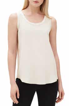 Lafayette 148 New York Perla Reversible Silk Blouse