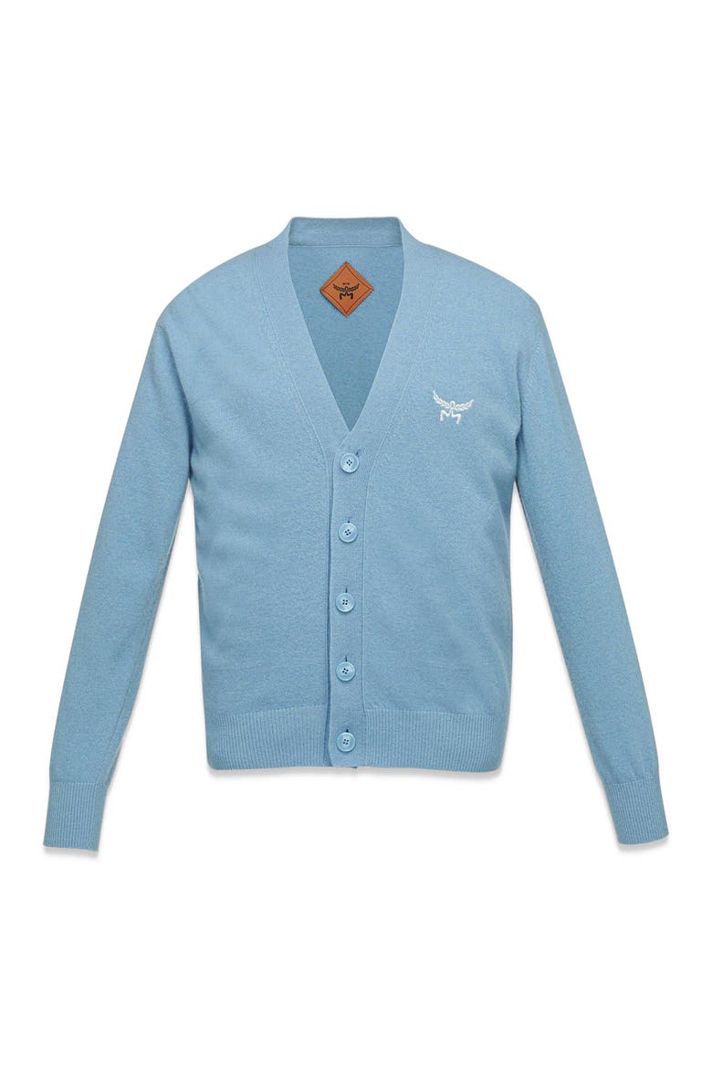 Laurel Cardigan in Wool and Recycled Cashmere, Alternate, color, blue