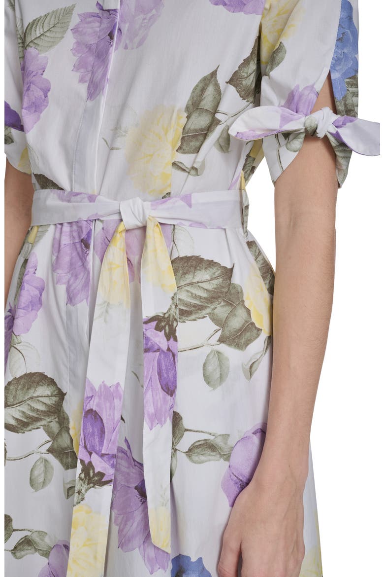 Short Sleeve Cotton Shirtdress, Alternate, color, ENGLISH LAVENDAR MULTI