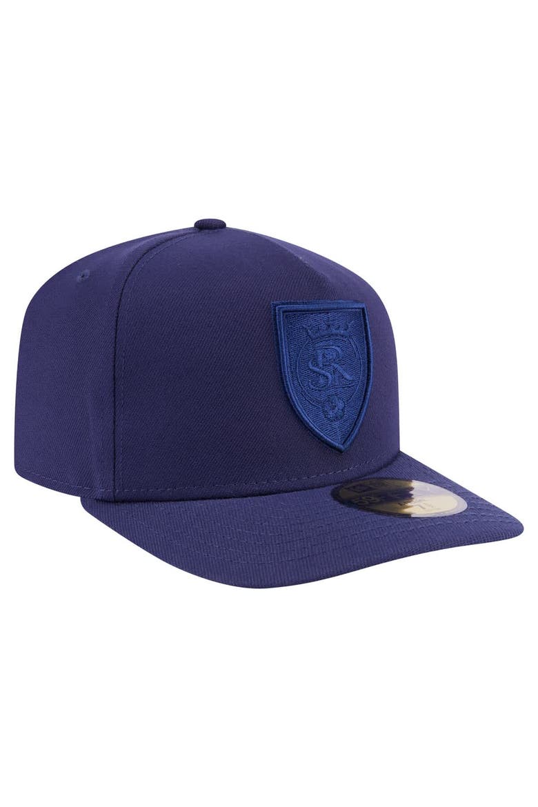 Men's New Era Navy Real Salt Lake Color Pack A-Frame 59FIFTY Fitted Hat, Alternate, color, Navy