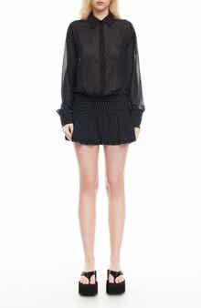 LIONESS Girls, Girls, Girls Polka Dot Long Sleeve Minidress