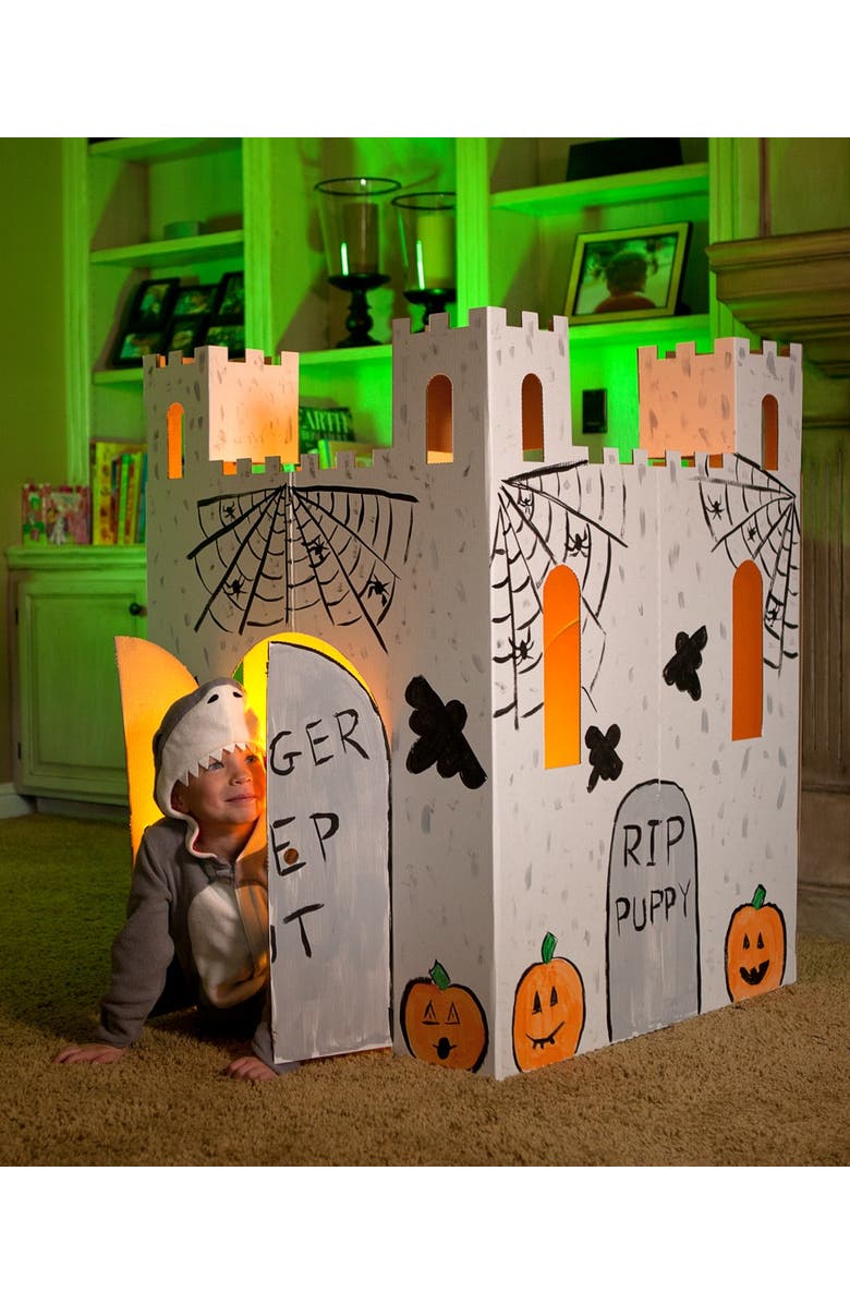Easy Playhouse Blank Cardboard Castle, Alternate, color, Multicolored
