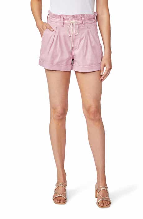 PAIGE Carly Pleated Front Paperbag Shorts