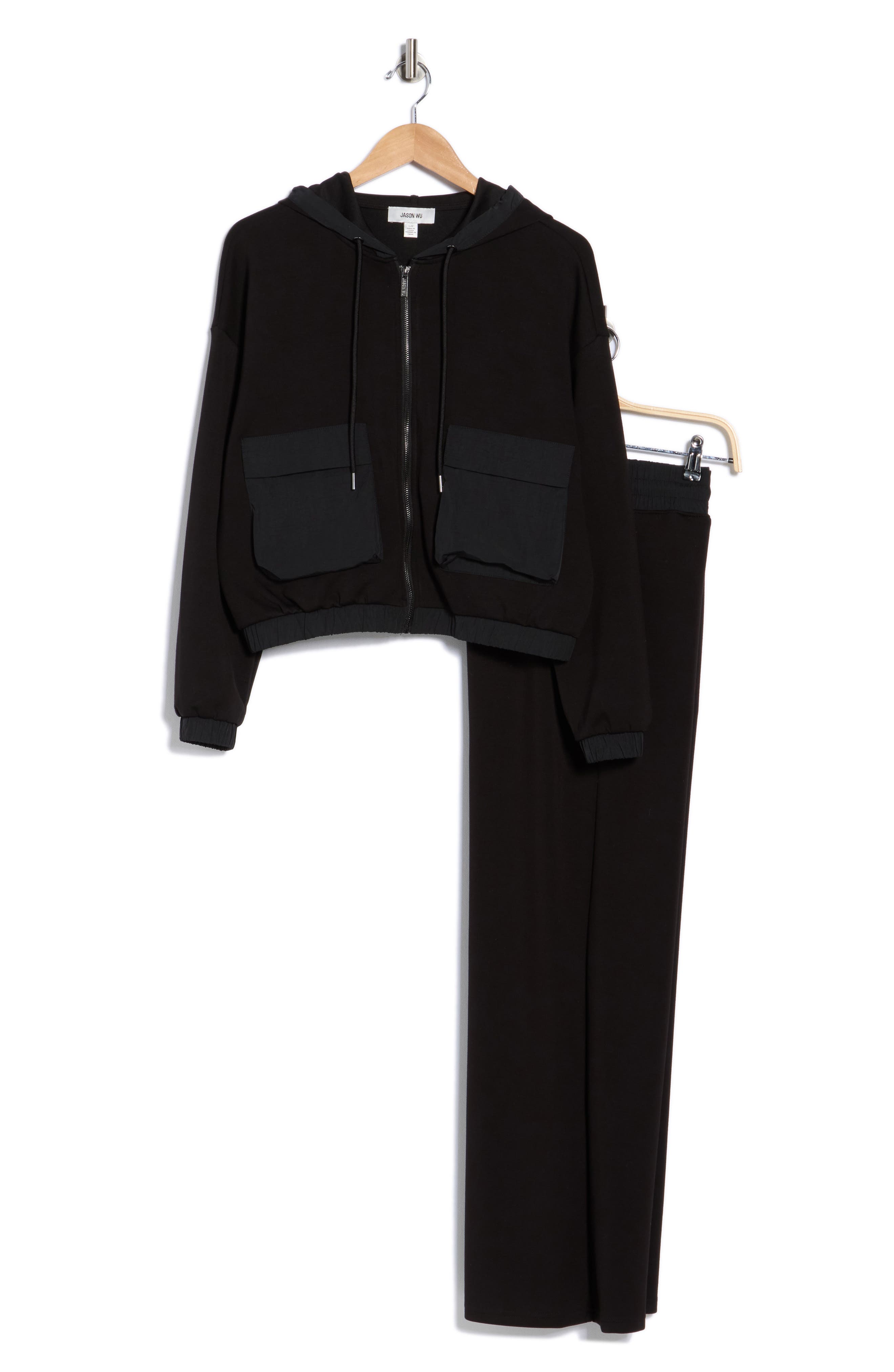 JASON WU Mixed Media Hoodie & Pants Set
