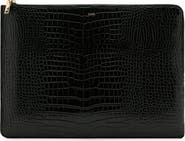 MANGO Croc Embossed Laptop Case