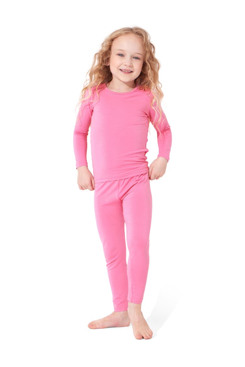 Kids' Bubblegum Pink Set of 2 Piece Pajamas, Alternate, color, Bubblegum Pink