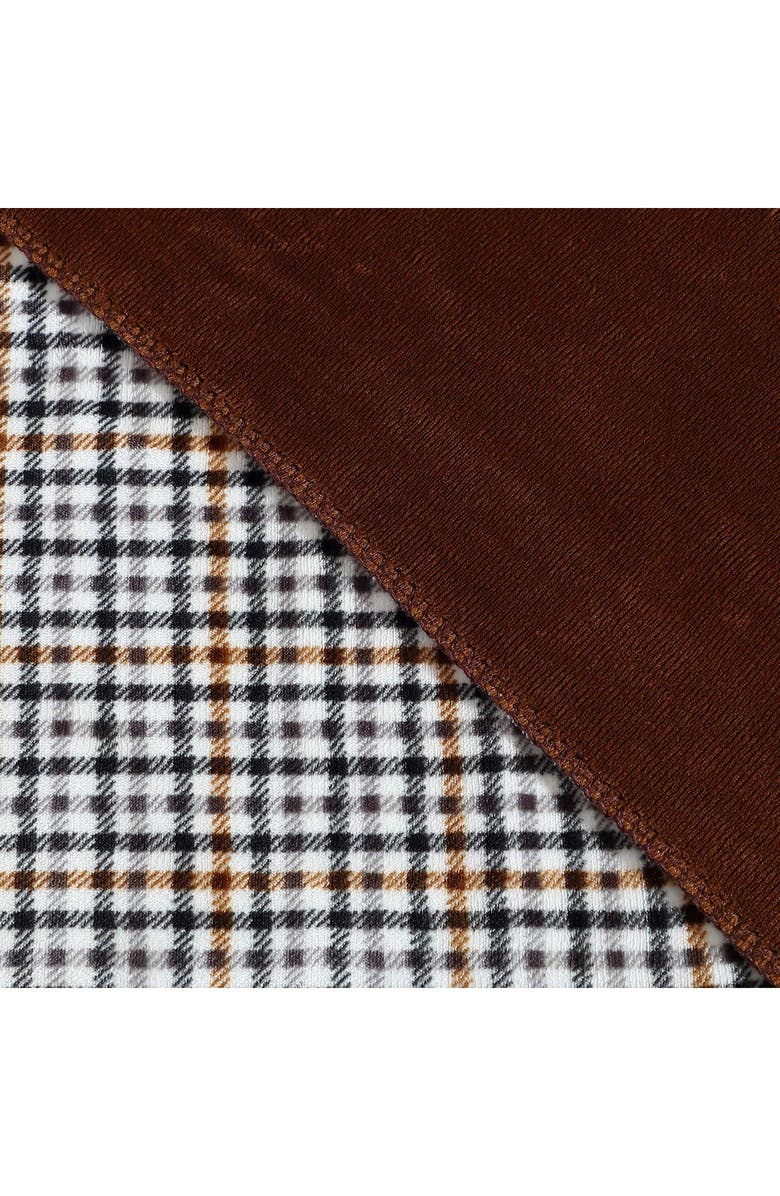 Eddie Bauer Griffin Plaid Reversible Flannel Throw Blanket, Alternate, color, White/ Brown/ Black Multi