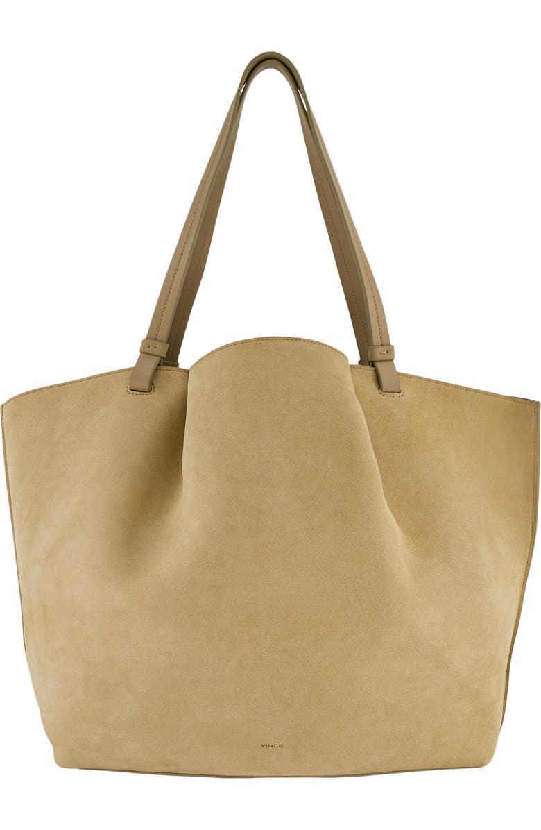 Vince Ava Suede Tote, Main, color, Sandtrail