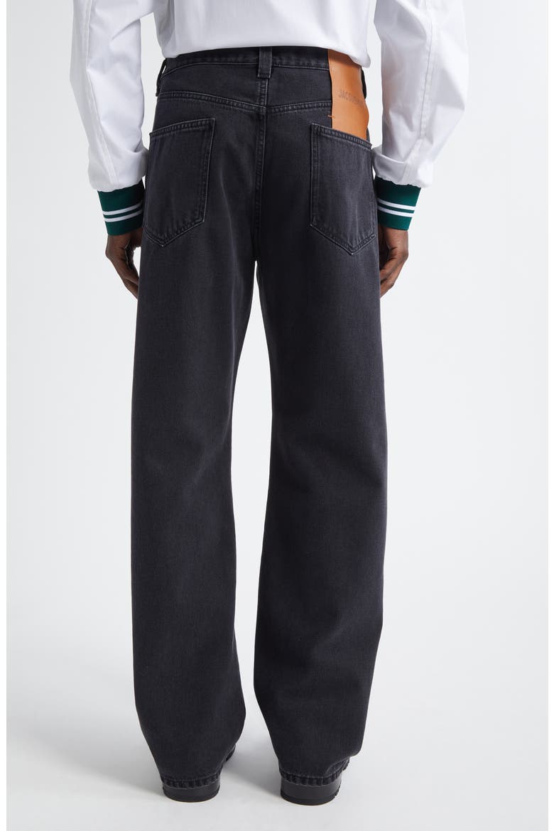 Le de-Nîmes Droit Straight Leg Jeans, Alternate, color, BLACK