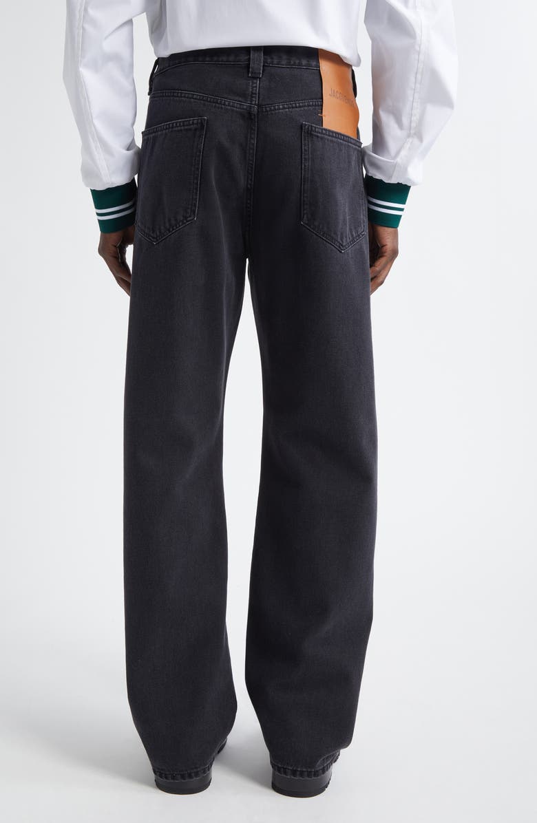 Jacquemus Le de-Nîmes Droit Straight Leg Jeans, Alternate, color, Black